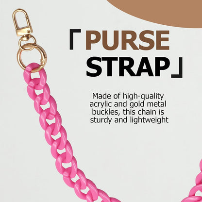Biaungdo Acrylic Purse Chain Strap, Luxury Acrylic Handbag Strap Replacement, Short Purse Chain Handles V1259-DP01-D-114