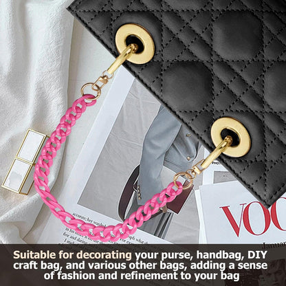 Biaungdo Acrylic Purse Chain Strap, Luxury Acrylic Handbag Strap Replacement, Short Purse Chain Handles V1259-DP01-D-114