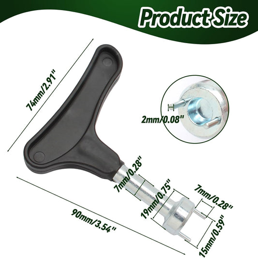 Biaungdo Golf Spike Tool for Spike Shoes, Black Golf Shoe Spike Wrench, Zinc Alloy Golf Spike Removal Tool V1259-DP01-D-115