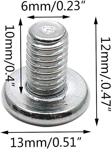 Biaungdo M6x10mm Stainless Steel Flat Head Hex Socket Cap Bolts Screws Countersunk Connector Fastener,Pack of V1259-DP01-D-118