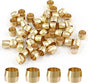 Biaungdo 50 Pcs Brass Compression Fitting, 1/4" Tube OD Compression Sleeves Ferrules Brass Compression Tube V1259-DP01-D-14