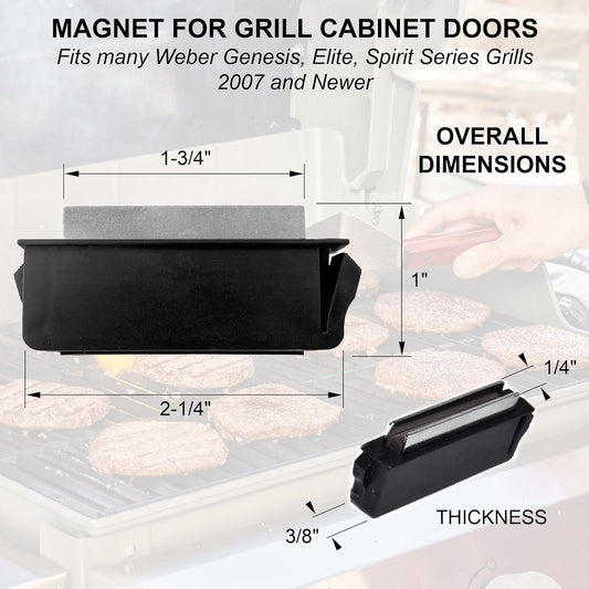 Replacement Magnet fits Weber & Napoleon Grill Cabinet Doors, Compatible with Many Genesis, Elite, Spirit V1259-DP01-D-149