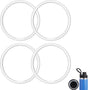 Gasket Replacement Three Finger Water Bottle Spout Lid ONLY, 4 Pack Silicone Sealing O Rings, Leak Proof & V1259-DP01-D-157