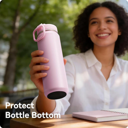 4 Pack Silicone Bottom Protector Mat for Lululemon Sport Water Bottle 18 24 OZ, Anti Slip Rubber Bottom with V1259-DP01-D-158