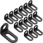 Biaungdo 18x18x30mm/0.7"x0.7"x1.2" Adjustable Right Angle Brackets L-shape Corner Brace Support Black- (15 V1259-DP01-D-16