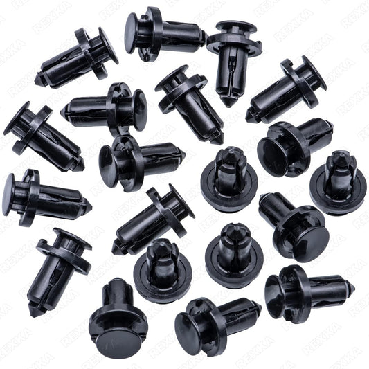 Rexka 20pcs Splash Shield Under Cover Mud Guard Wheelhouse Liner Bumper Cover Push Type Retainer Clip for V1259-DP01-D-184