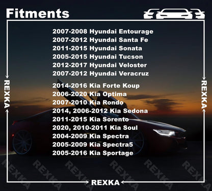 Rexka 10pcs Rocker Molding Clip for Hyundai Kia 87756-2E000 V1259-DP01-D-196