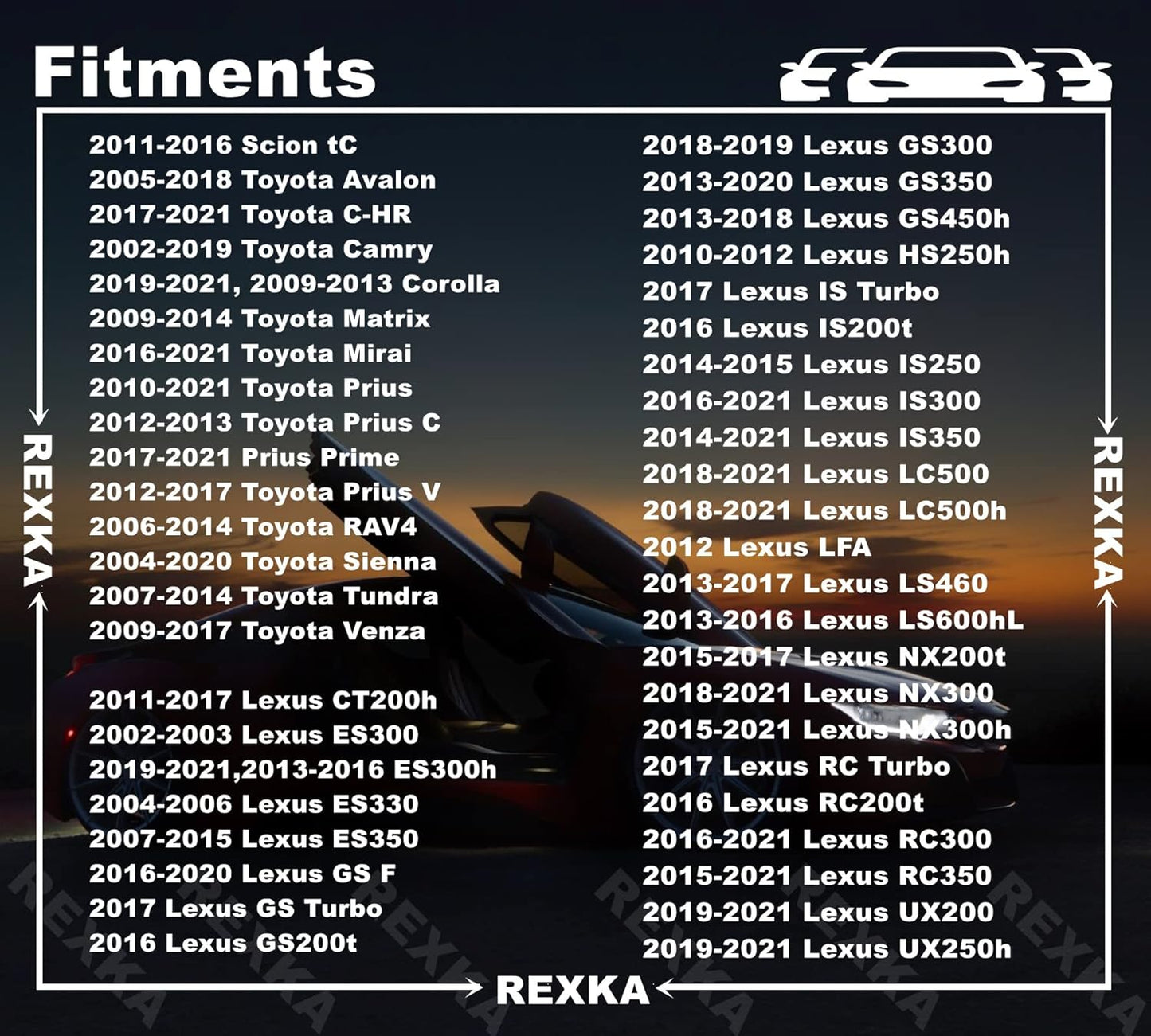 Rexka 20pcs Front Bumper Support Splash Shield Under Cover Nylon Nut Grommet M5.5 Screw 90189-06193 for V1259-DP01-D-199