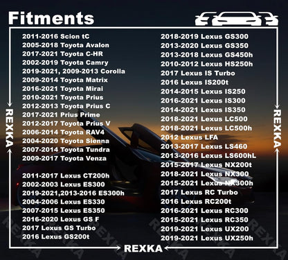 Rexka 20pcs Front Bumper Support Splash Shield Under Cover Nylon Nut Grommet M5.5 Screw 90189-06193 for V1259-DP01-D-199