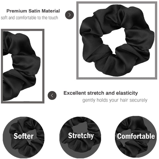Scrunchies or Hair Sleep, Premium Satin Sot Than Silk or Women Curly Hair, Cute Bands Ties or Girls Thin | V1259-DP01-D-215