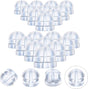 100 Pieces Clear Earring Backs Hamburger Shaped Saety Backs Secure Locking Silicone Earring Backs Stopper or V1259-DP01-D-219