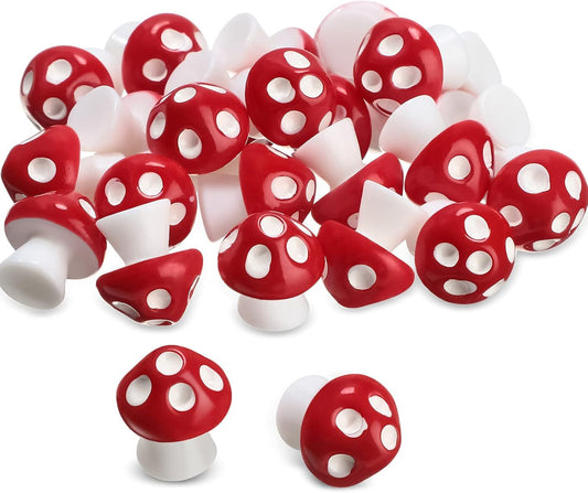 24 Pcs Mini Resin Mushrooms Tiny Mushroom Miniature igurines airy Wild Garden Supplies Small Mushrooms Micro V1259-DP01-D-222