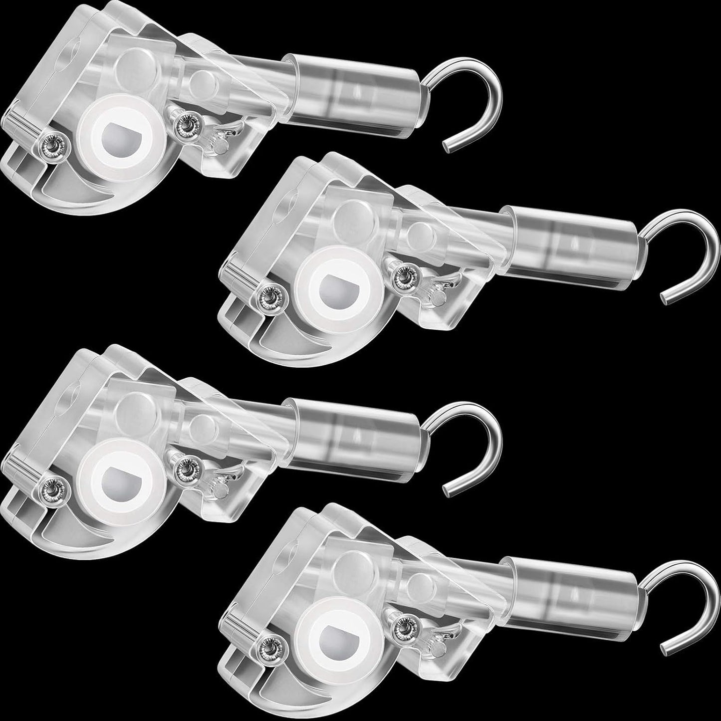 4 Pieces Blind Wand Tilter Control Wand or 1 Inch Mini Blind Head Rail Mechanism Replacement with D Shaped V1259-DP01-D-223