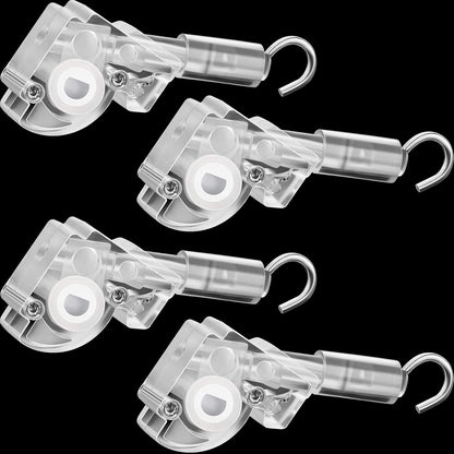 4 Pieces Blind Wand Tilter Control Wand or 1 Inch Mini Blind Head Rail Mechanism Replacement with D Shaped V1259-DP01-D-223