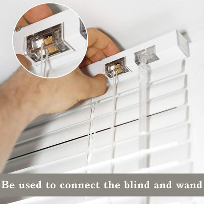 4 Pieces Blind Wand Tilter Control Wand or 1 Inch Mini Blind Head Rail Mechanism Replacement with D Shaped V1259-DP01-D-223
