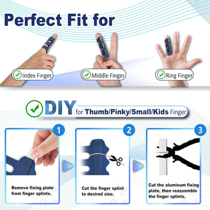 4 Pcs Upgraded Trigger inger Splint: Trigger inger Brace Support with 3 Adjustable ixing Belt, inger V1259-DP01-D-227