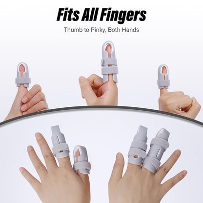 Lightweight inger Splint, 4 Graduated inger Braces Support or Thumb/Middle/Ring/Index/Pinky, Stabilizer V1259-DP01-D-228