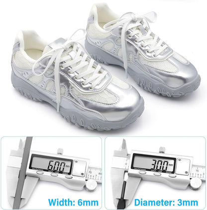 Thin lat Shoe Laces: Athletic Hollow Solid Color Shoelaces or Sneakers 1 Pair V1259-DP01-D-233