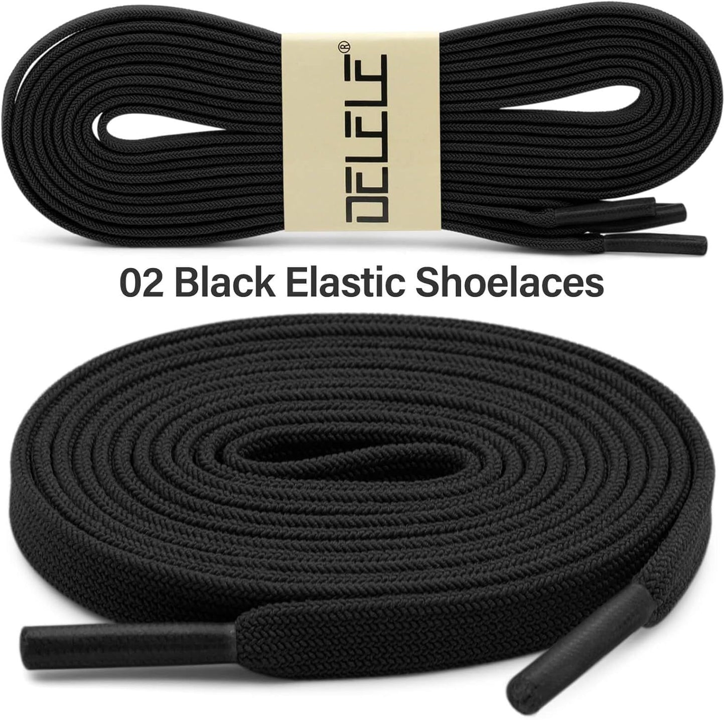 lat Elastic Shoe Laces: Stretch Shoelaces or Sneakers 2 Pair V1259-DP01-D-234