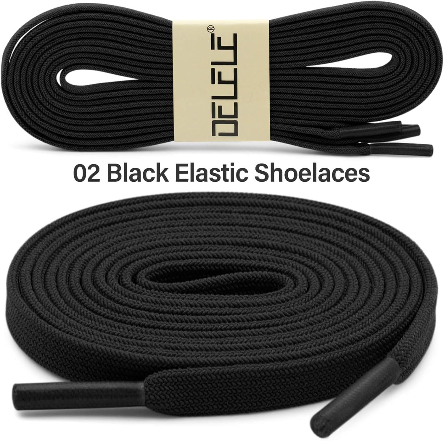 lat Elastic Shoe Laces: Stretch Shoelaces or Sneakers 2 Pair V1259-DP01-D-234