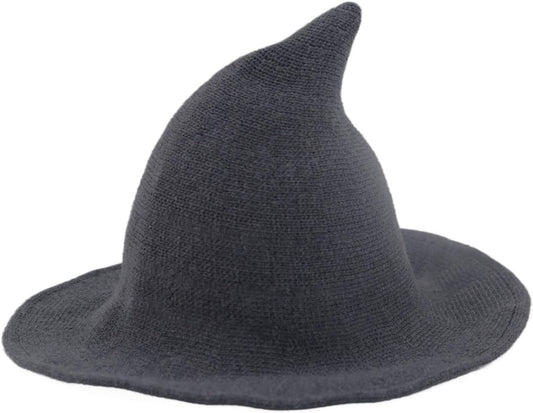 Women Witch Hat or Halloween Wool Hats Wide Brim Spire Knitted Cap or Party Masquerade Cosplay Costume Daily V1259-DP01-D-235