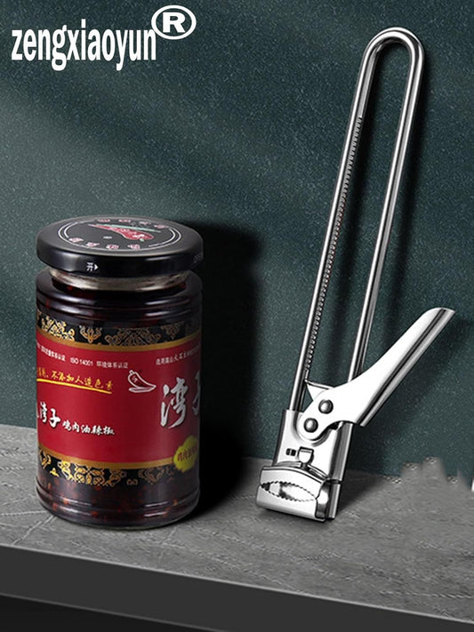 Master Jar & Bottle Opener, Adjustable Multiunctional Stainless Steel Can Opener Jar Lid Gripper, V1259-DP01-D-236