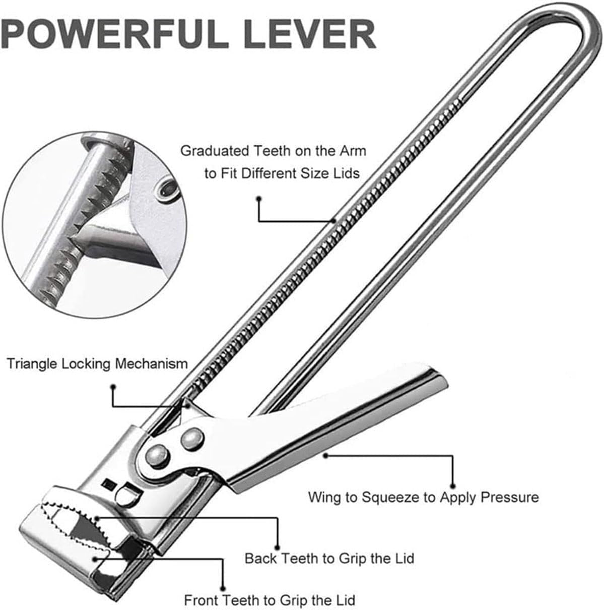 Master Jar & Bottle Opener, Adjustable Multiunctional Stainless Steel Can Opener Jar Lid Gripper, V1259-DP01-D-236