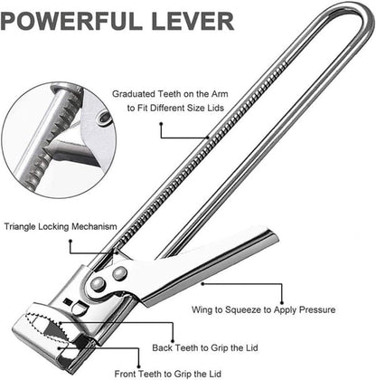 Master Jar & Bottle Opener, Adjustable Multiunctional Stainless Steel Can Opener Jar Lid Gripper, V1259-DP01-D-236