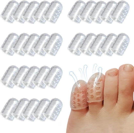 Silicone Anti-riction Toe Protector, 30 Pcs Gel Toe Protectors Breathable Toe Covers, Sot Clear Little Toe V1259-DP01-D-237