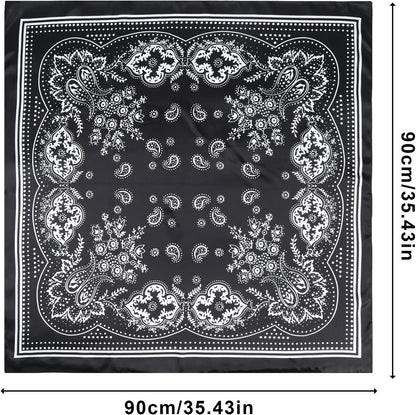Satin Silk Scar - Large Hair Bandana, Sleeping Wrap or Women V1259-DP01-D-238