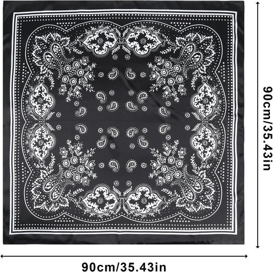 Satin Silk Scar - Large Hair Bandana, Sleeping Wrap or Women V1259-DP01-D-238