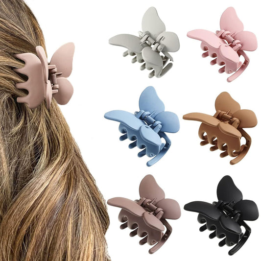 6PCS Hair Clip, 2 Inch Butterly Claw Clips or Women Girls Small Nonslip Butterly Jaw Clips or Thick Hair and V1259-DP01-D-240