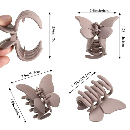 6PCS Hair Clip, 2 Inch Butterly Claw Clips or Women Girls Small Nonslip Butterly Jaw Clips or Thick Hair and V1259-DP01-D-240