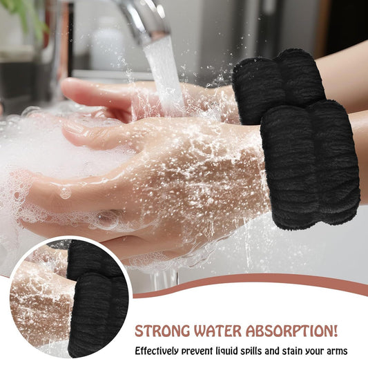 Wrist Bands or Washing ace, 4pcs Spa ace Washing Wristbands, Microiber Arm Wrist Towels, Absorbent Wash V1259-DP01-D-247