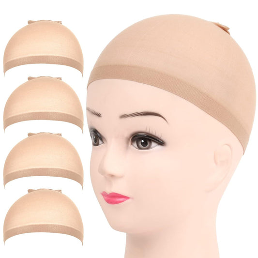 Wig Cap, 4PCS Nylon Wig Caps Nude or Women, Stocking Wig Caps or Halloween, Cosplay. Wig Cap or Women, Men, V1259-DP01-D-250