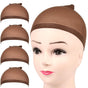 Wig Cap, 4 pieces Dark Brown Stocking Wig Caps Stretchy Nylon Wig Caps or Women V1259-DP01-D-256