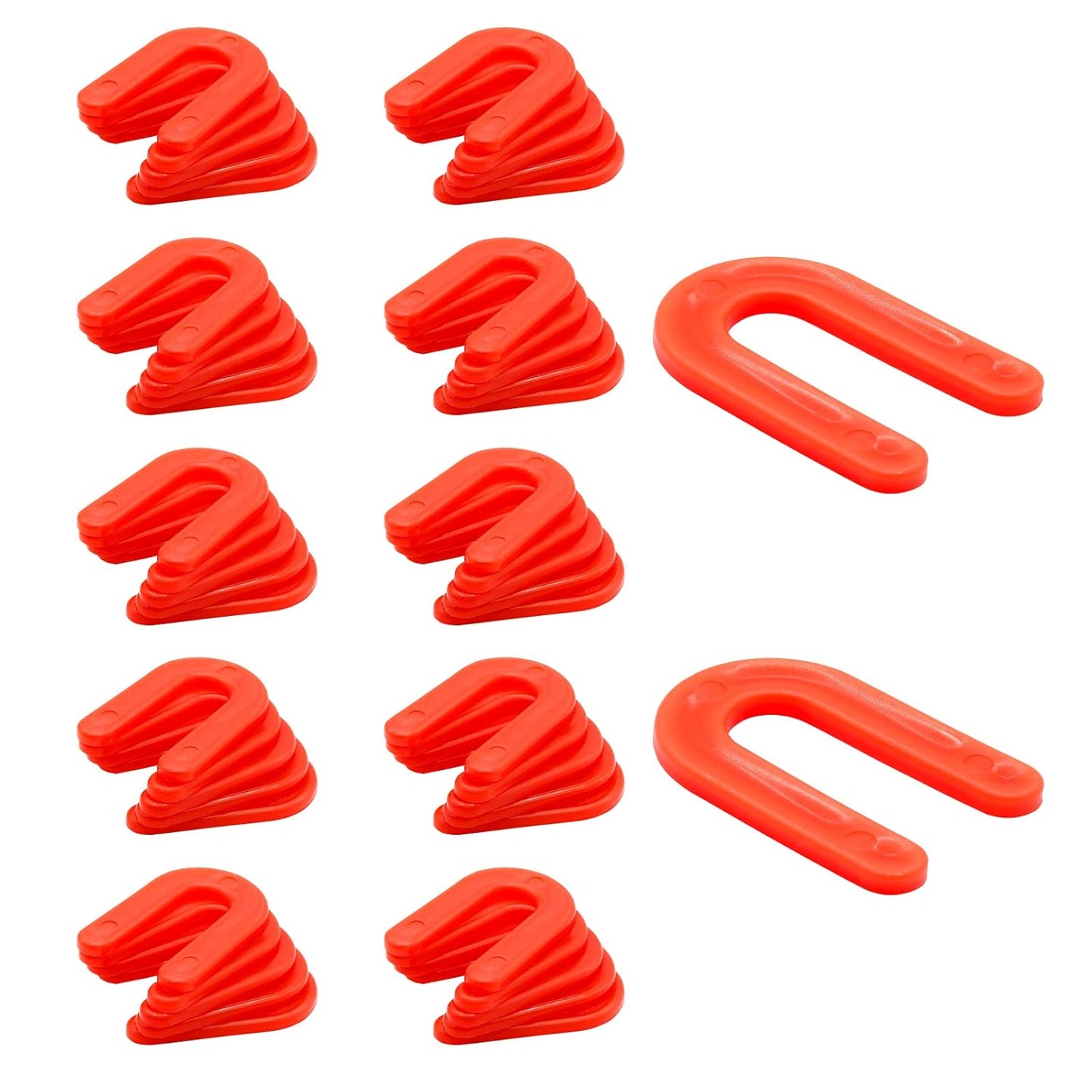 Biaungdo 50 Pcs Horseshoe Shim Tile Spacers, 1/8 Inch U Shape Tile Spacers Plastic Shims Structural Shims for V1259-DP01-D-28