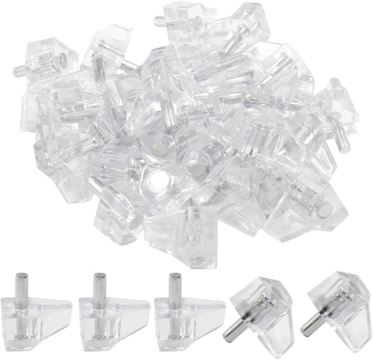 Biaungdo Clear Shelf Support Pegs, 30 Pcs 3mm Plastic Shelf Pins Small Cabinet Shelf Pegs Shelf Holder Pins V1259-DP01-D-39