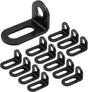 Biaungdo 18x18x33mm/0.7"x0.7"x1.3" Adjustable Right Angle Brackets L-Shape Corner Brace Support Black- (30 V1259-DP01-D-40