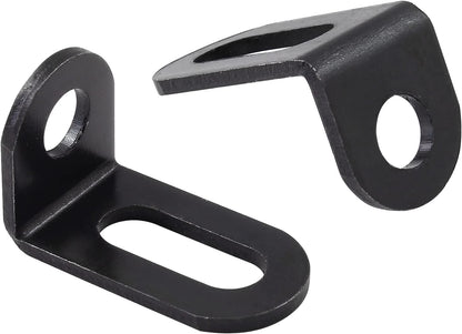 Biaungdo 18x18x33mm/0.7"x0.7"x1.3" Adjustable Right Angle Brackets L-Shape Corner Brace Support Black- (30 V1259-DP01-D-40