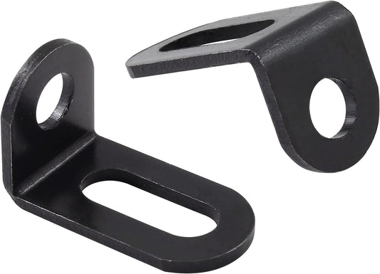 Biaungdo 18x18x33mm/0.7"x0.7"x1.3" Adjustable Right Angle Brackets L-Shape Corner Brace Support Black- (30 V1259-DP01-D-40