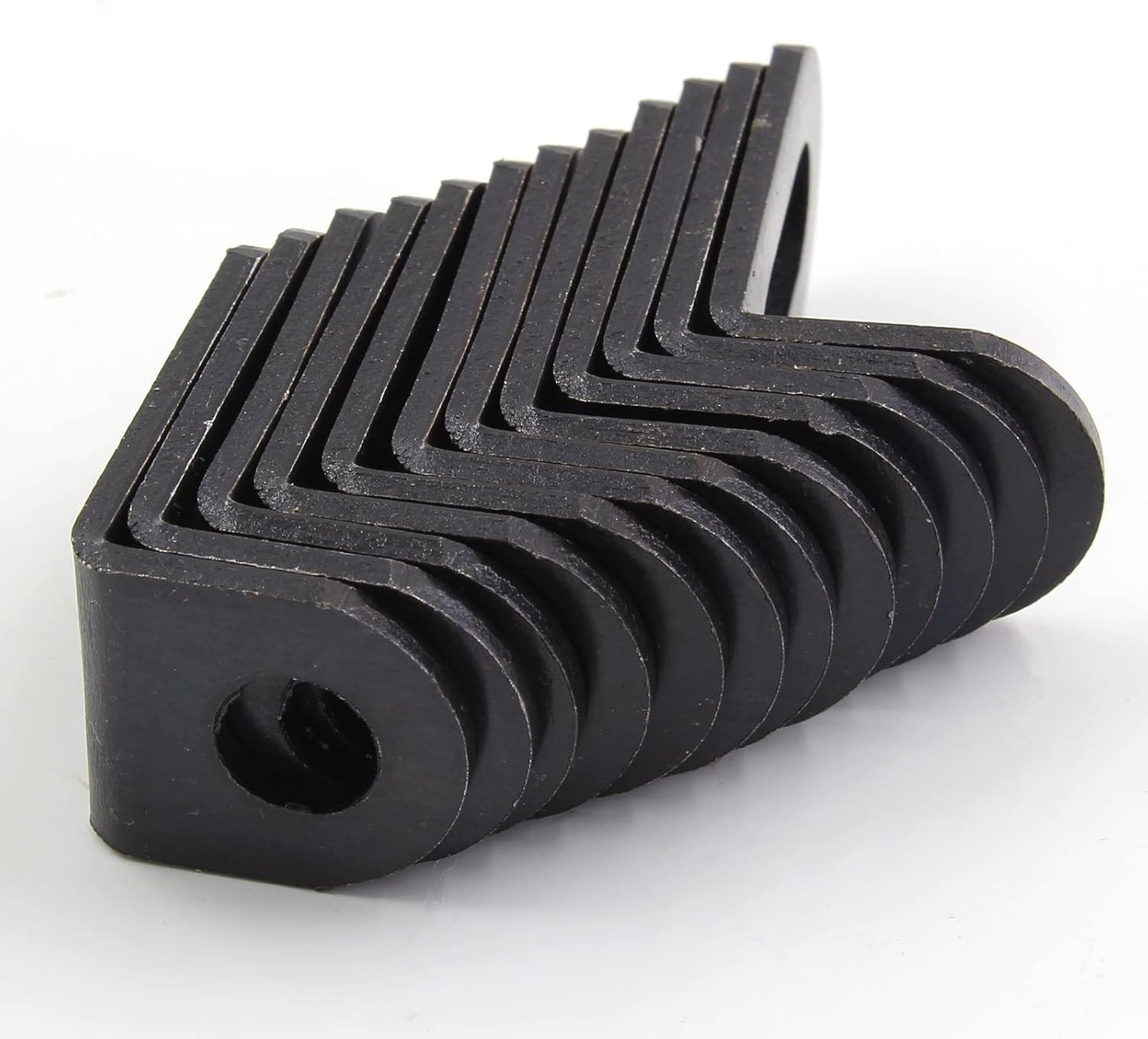 Biaungdo 18x18x33mm/0.7"x0.7"x1.3" Adjustable Right Angle Brackets L-Shape Corner Brace Support Black- (30 V1259-DP01-D-40