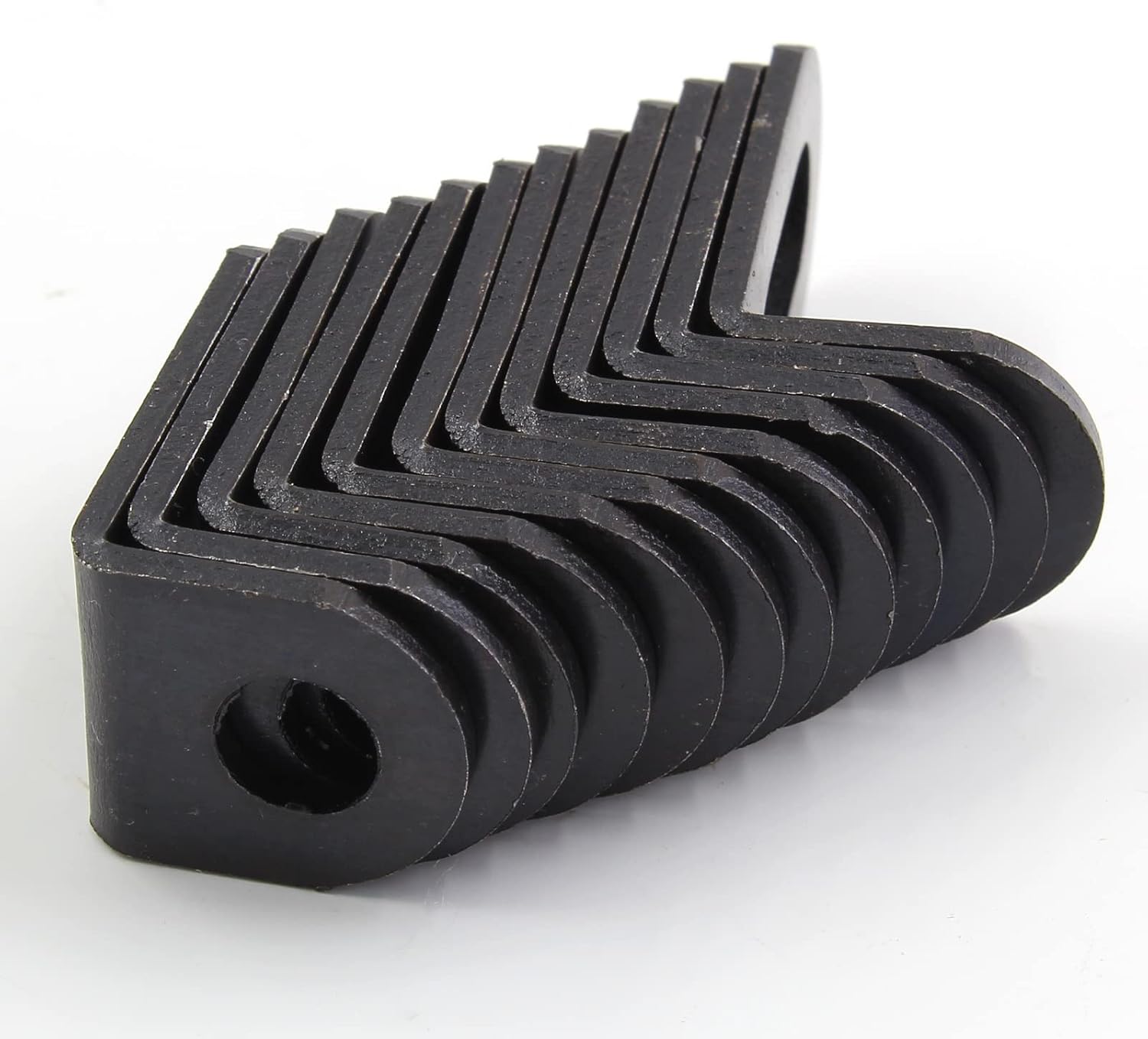 Biaungdo 18x18x33mm/0.7"x0.7"x1.3" Adjustable Right Angle Brackets L-Shape Corner Brace Support Black- (30 V1259-DP01-D-40