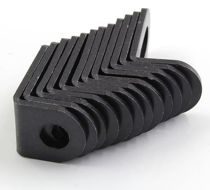 Biaungdo 18x18x33mm/0.7"x0.7"x1.3" Adjustable Right Angle Brackets L-Shape Corner Brace Support Black- (30 V1259-DP01-D-40