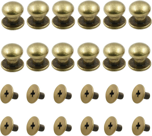 Biaungdo 12pcs 0.31" x 0.39" Mini Drawer Pulls, Round Cabinet Knobs Handles Pulls for Dresser Closet Chest V1259-DP01-D-41