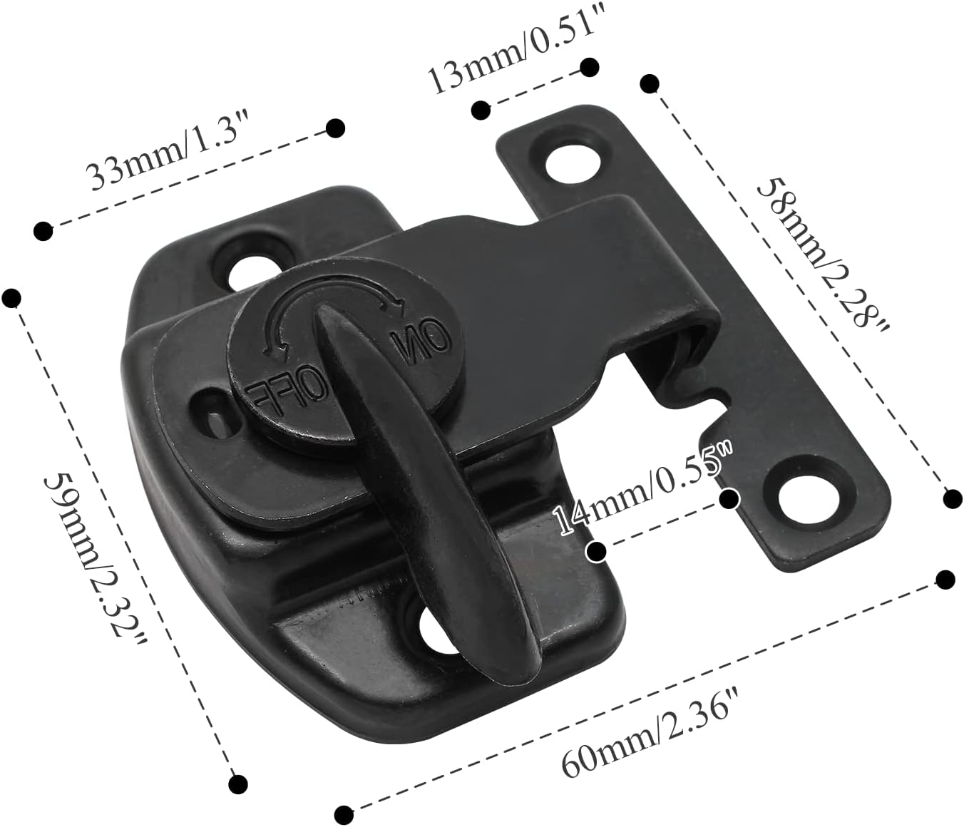 Biaungdo 4 Pieces Metal Dining Table Locks Dining Training Table Buckles Latches Table Connectors Leaf Latch V1259-DP01-D-43