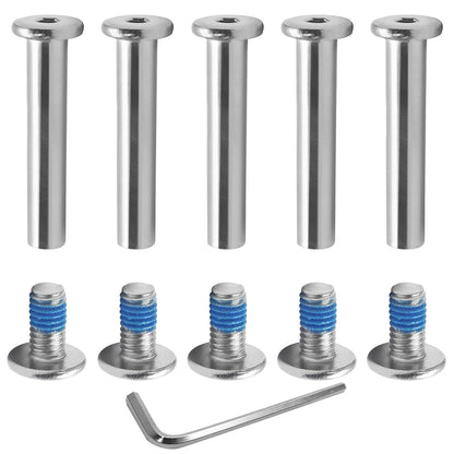 Biaungdo 5 Sets 32mm Inline Skate Wheels Screws, 6mm OD Inline Skate Replacement Bearings Roller Skating V1259-DP01-D-48
