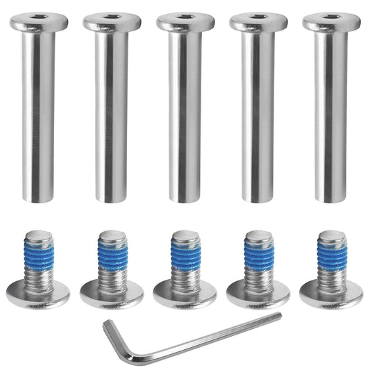 Biaungdo 5 Sets 32mm Inline Skate Wheels Screws, 6mm OD Inline Skate Replacement Bearings Roller Skating V1259-DP01-D-48