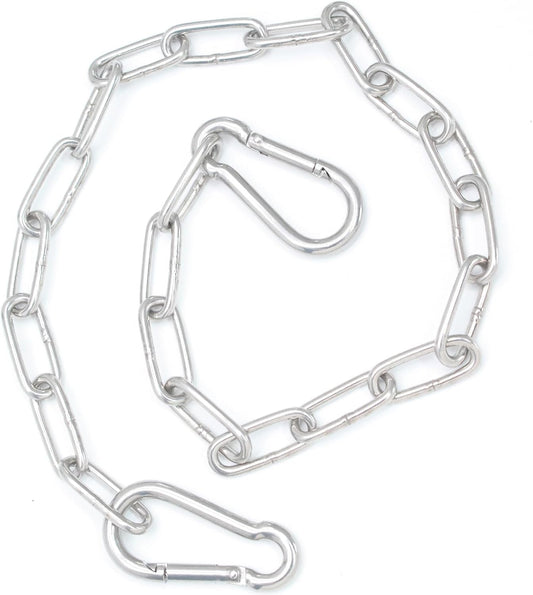 Biaungdo 20 Inch Gate Chain Lock, Chain Link Lock Fence Gate Latch with Carabiner, Stainless Steel Chain Link V1259-DP01-D-54