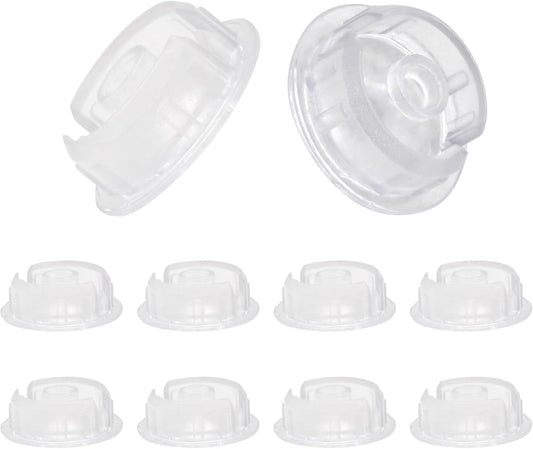 Biaungdo 10 Pcs Bottom Rail Ladder Cord Button Plugs, Clear Color Blinds Bottom Rail Plugs Blinds Components V1259-DP01-D-55
